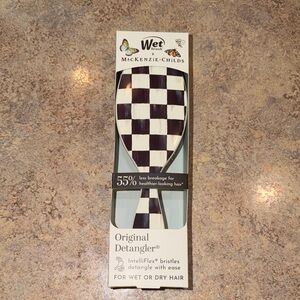 MacKenzie-Childs Checkerboard Hair Brush – Black & White